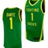 NFaly Dante Jersey #1 Oregon Ducks Replica College Basketball uniform Green