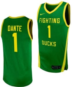 NFaly Dante Jersey #1 Oregon Ducks Replica College Basketball uniform Green