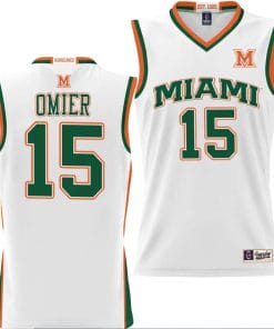 Norchad Omier Jersey #15 Miami Hurricanes NIL College Basketball Lightweight White