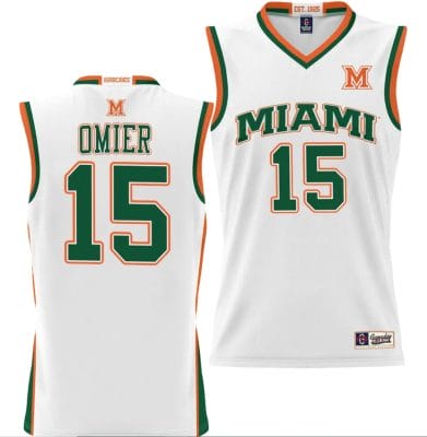 Norchad Omier Jersey #15 Miami Hurricanes NIL College Basketball Lightweight White