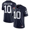 Nicholas Singleton Jersey #10 Penn State Nittany Lions Rose Patch College Football All Stitched Navy