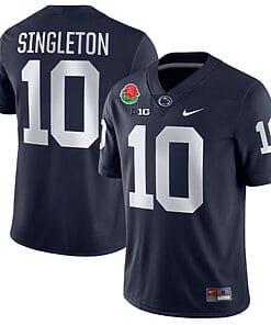 Nicholas Singleton Jersey #10 Penn State Nittany Lions Rose Patch College Football All Stitched Navy