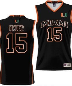 Norchad Omier Jersey #15 Miami Hurricanes NIL College Basketball Lightweight Black