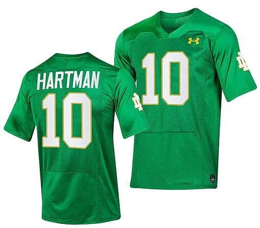 Notre Dame Fighting Irish Sam Hartman Jersey #10 Replica College Football 2023 Green