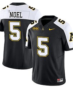 Nate Noel Jersey #5 Appalachian State Mountaineers Vapor Limited College Football Black Alternate