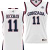 Nolan Hickman Jersey #11 Gonzaga Bulldogs NIL College Basketball Lightweight White