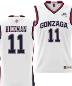 Nolan Hickman Jersey #11 Gonzaga Bulldogs NIL College Basketball Lightweight White