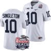 Nicholas Singleton Jersey #10 Penn State Peach Bowl Patch 2024 College Football White