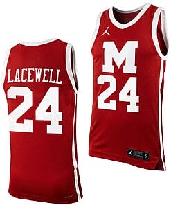 Nate Lacewell Jersey #24 Morehouse College Tigers Replica Basketball Uniform Maroon