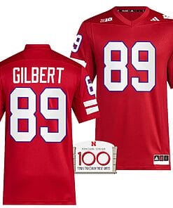 Nebraska Cornhuskers Arik Gilbert Jersey 100th Anniversary Red 2023 Alternate Football #89