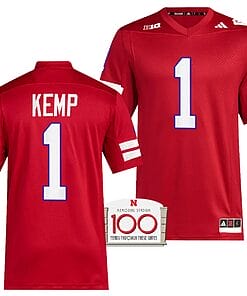 Nebraska Cornhuskers Billy Kemp Jersey 100th Anniversary Red 2023 Alternate Football #1