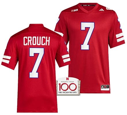 Nebraska Cornhuskers Eric Crouch Jersey 100th Anniversary Red 2023 Alternate Football #7