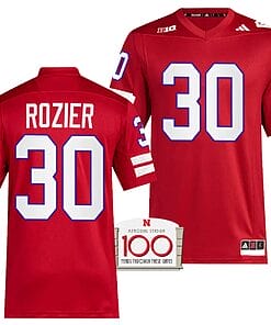 Nebraska Cornhuskers Mike Rozier Jersey 100th Anniversary Red 2023 Alternate Football #30