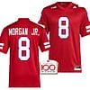 Nebraska Cornhuskers Stanley Morgan Jr Jersey 100th Anniversary Red 2023 Alternate Football #8