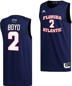 Nicholas Boyd Jersey #2 FAU Owls College Basketball Replica Navy