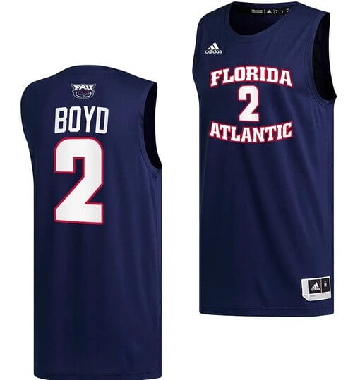 Nicholas Boyd Jersey #2 FAU Owls College Basketball Replica Navy