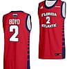 Nicholas Boyd Jersey #2 FAU Owls College Basketball Replica Red