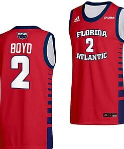 Nicholas Boyd Jersey #2 FAU Owls College Basketball Replica Red