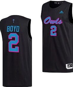 Nicholas Boyd Jersey #2 FAU Owls College Basketball Replica Uniform Black