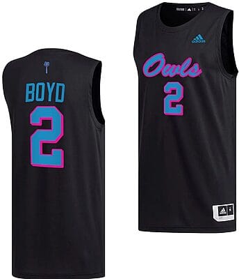 Nicholas Boyd Jersey #2 FAU Owls College Basketball Replica Uniform Black