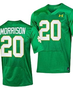 Notre Dame Fighting Irish Benjamin Morrison Jersey #20 Replica College Football 2023 Green