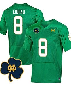 Notre Dame Marist Liufau Jersey #8 College Football Johnny Lujack Patch Green