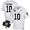 Notre Dame Sam Hartman Jersey #10 College Football Johnny Lujack Patch White