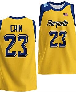 Oakland Golden Grizzlies Jamal Cain Jersey #23 College Basketball Gold