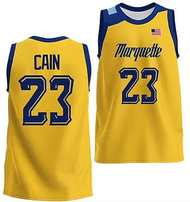Oakland Golden Grizzlies Jamal Cain Jersey #23 College Basketball Gold