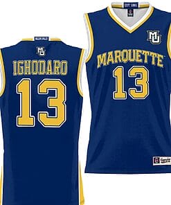 Oso Ighodaro Jersey #13 Marquette Golden Eagles NIL Basketball Lightweight Navy