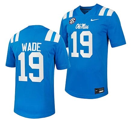 Ole Miss Rebels Dayton Wade Jersey #19 Untouchable College Football 2023 Powder Blue