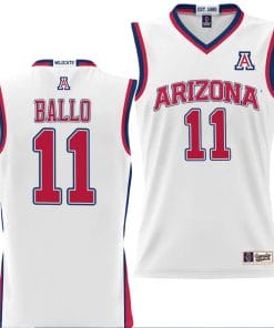 Oumar Ballo Jersey #11 Arizona Wildcats NIL College Basketball Lightweight White