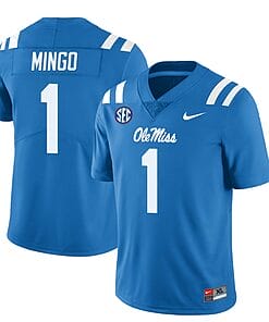 Ole Miss Rebels Jonathan Mingo Jersey #1 College Football All Stitched Light Blue