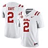 Ole Miss Rebels Jaxson Dart Jersey #2 College Football All Stitched White