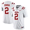 Ole Miss Rebels Matt Corral Jersey #2 College Football All Stitched White