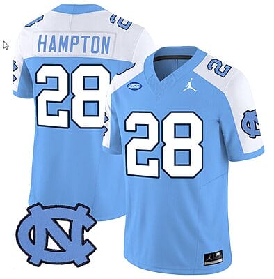 Omarion Hampton Jersey #28 North Carolina Tar Heels Vapor Limited College Football Blue Alternate