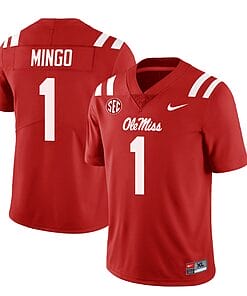 Ole Miss Rebels Jonathan Mingo Jersey #1 College Football All Stitched Red