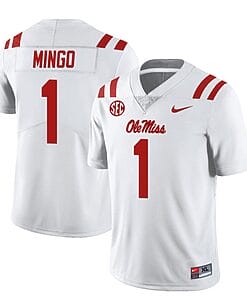 Ole Miss Rebels Jonathan Mingo Jersey #1 College Football All Stitched White