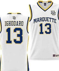 Oso Ighodaro Jersey #13 Marquette Golden Eagles NIL Basketball Lightweight White