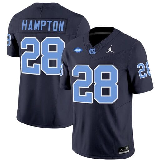 Omarion Hampton Jersey #28 North Carolina Tar Heels Vapor Limited College Football Navy