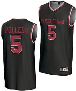 Olivia Pollerd Jersey #5 Santa Clara Broncos Basketball NIL Lightweight Black