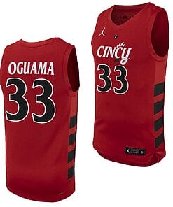 Ody Oguama Jersey #33 Cincinnati Bearcats College Basketball Replica 2023-24 Red