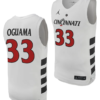 Ody Oguama Jersey #33 Cincinnati Bearcats College Basketball Replica 2023-24 White
