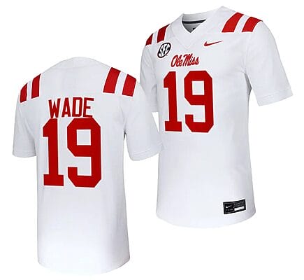 Ole Miss Rebels Dayton Wade Jersey #19 Untouchable College Football 2023 White