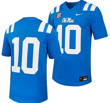 Ole Miss Rebels Jersey #10 Untouchable Alternate College Football 2023 Blue