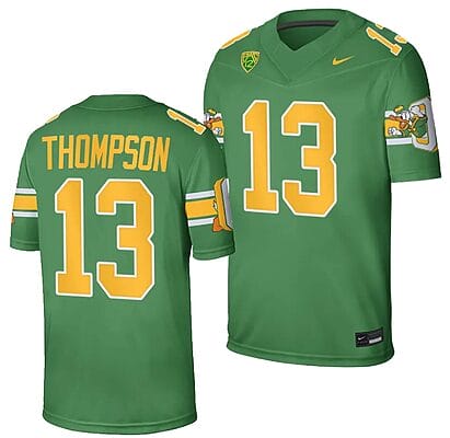 Oregon Ducks Ty Thompson Jersey #13 Football Game College Green 2023-24