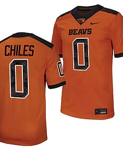 Oregon State Beavers Aidan Chiles Jersey #0 College Football Stitched Orange 2023
