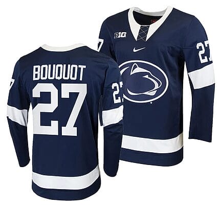 Penn State Nittany Lions Jacques Bouquot Jersey #27 Navy College Hockey Replica 2023-24