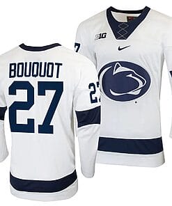 Penn State Nittany Lions Jacques Bouquot Jersey #27 White College Hockey Replica 2023-24