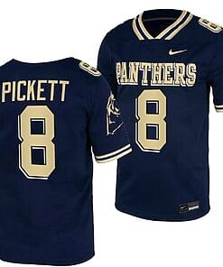 Pitt Panthers Kenny Pickett Jersey #8 Navy College Football Replica Uniform
